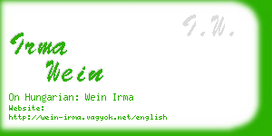 irma wein business card